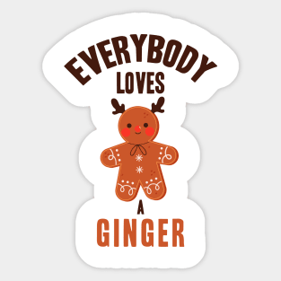 Funny Gingerbread Man Christmas Gift Sticker